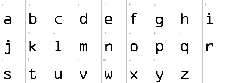 Lowercase characters