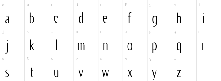 Lowercase characters