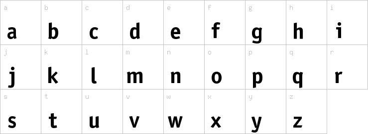 Lowercase characters