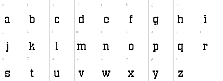 Lowercase characters