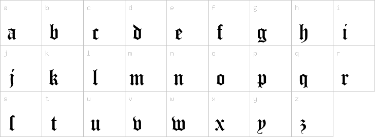 Lowercase characters