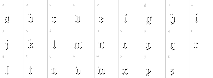 Lowercase characters