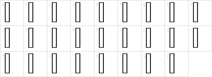 Lowercase characters