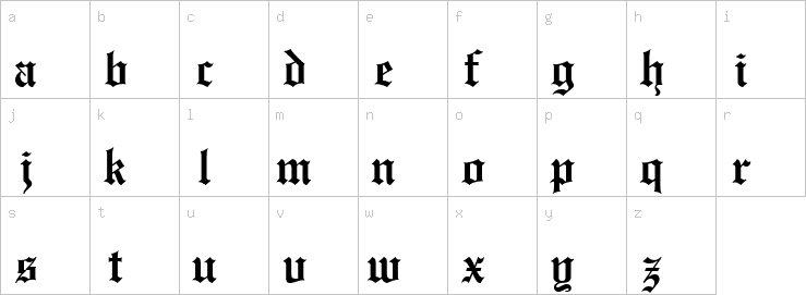 Lowercase characters