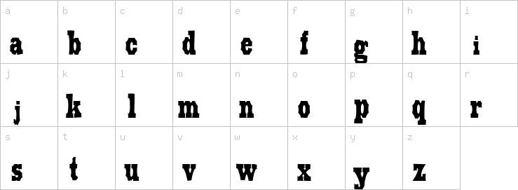 Lowercase characters