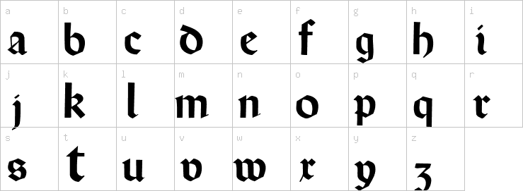 Lowercase characters