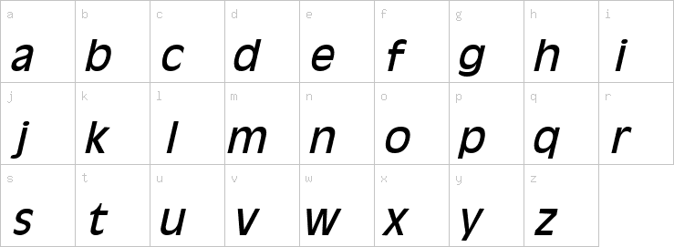 Lowercase characters