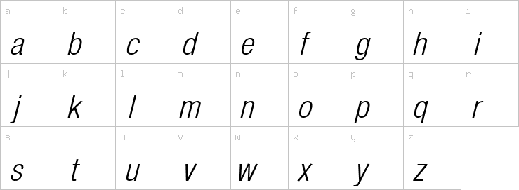 Lowercase characters