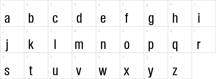 Lowercase characters