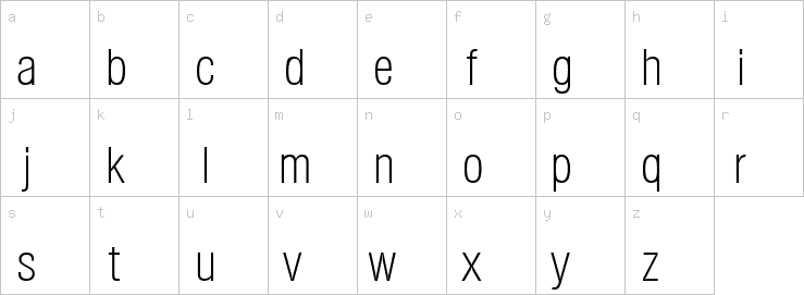 Lowercase characters