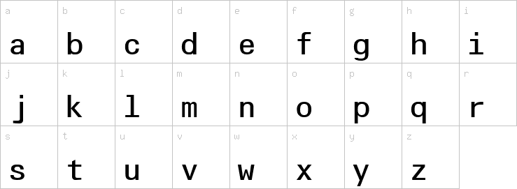 Lowercase characters