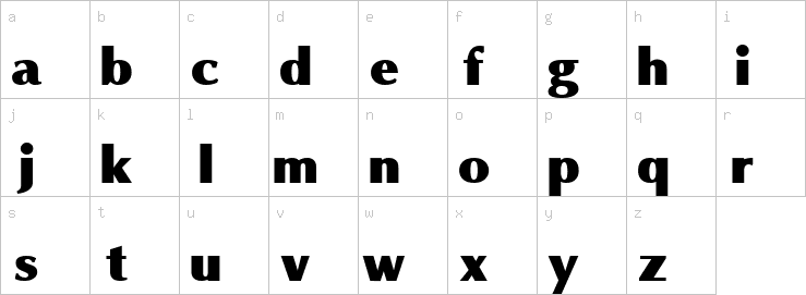 Lowercase characters