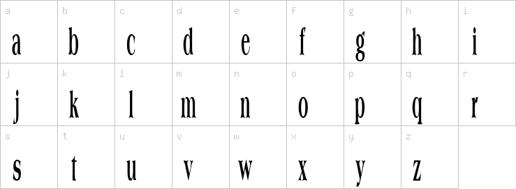 Lowercase characters