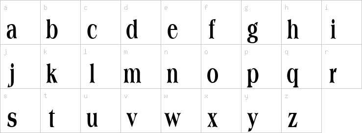 Lowercase characters