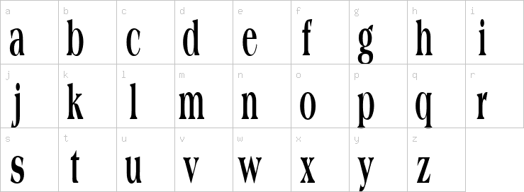 Lowercase characters