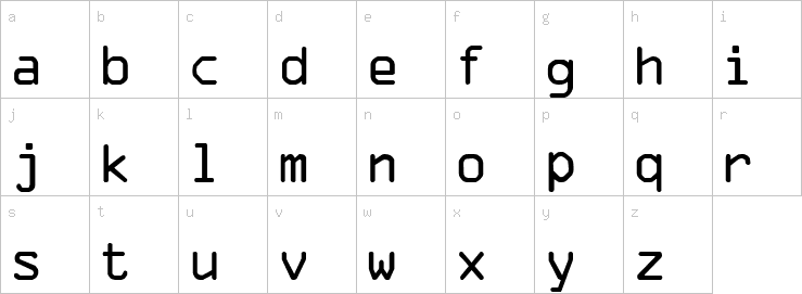 Lowercase characters