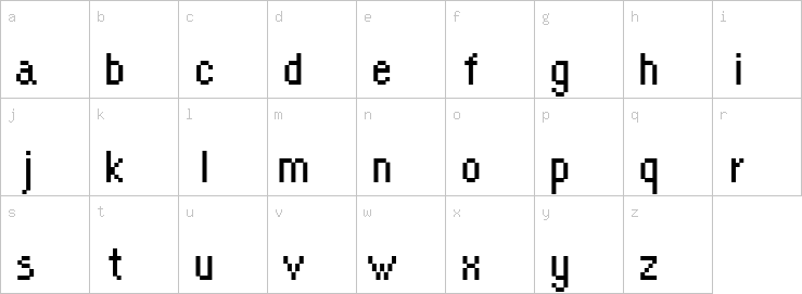 Lowercase characters