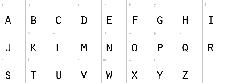 Lowercase characters