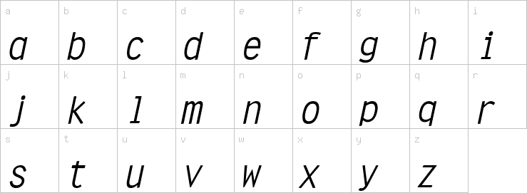 Lowercase characters