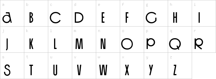 Lowercase characters