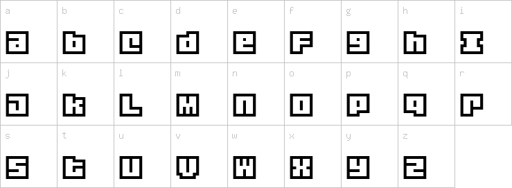 Lowercase characters