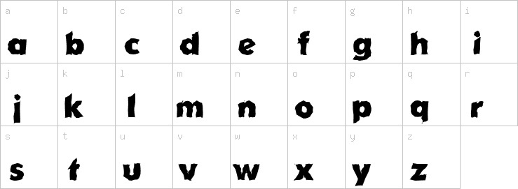 Lowercase characters