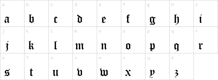 Lowercase characters