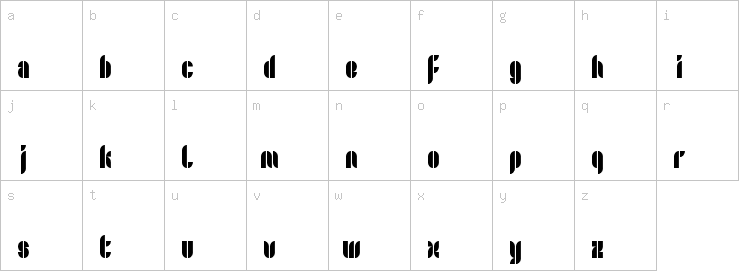 Lowercase characters