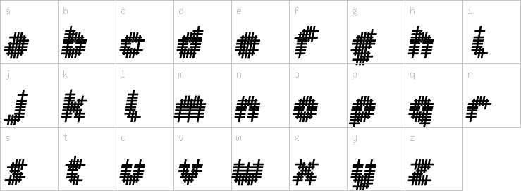 Lowercase characters