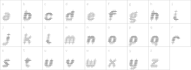 Lowercase characters