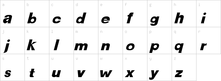 Lowercase characters