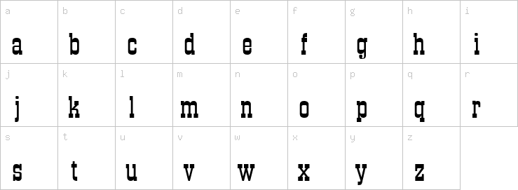 Lowercase characters