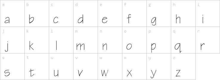 Lowercase characters