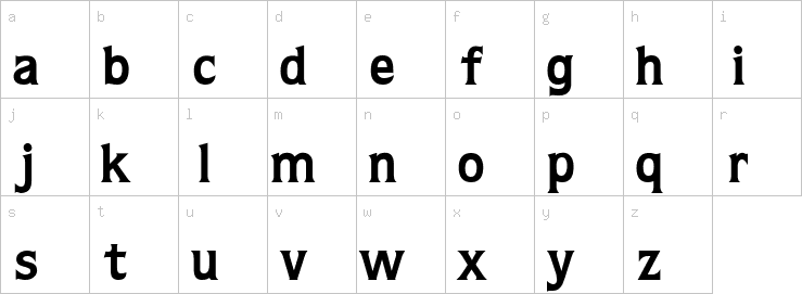 Lowercase characters