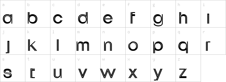 Lowercase characters