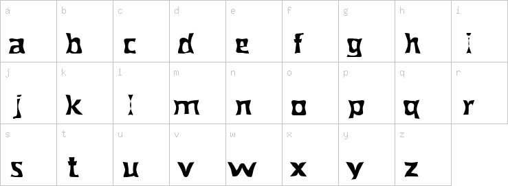 Lowercase characters