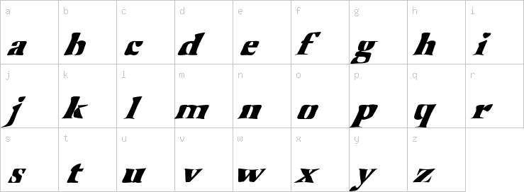 Lowercase characters