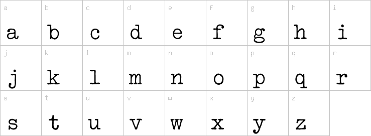 Lowercase characters