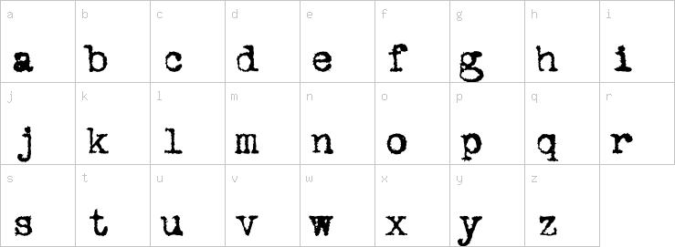 Lowercase characters