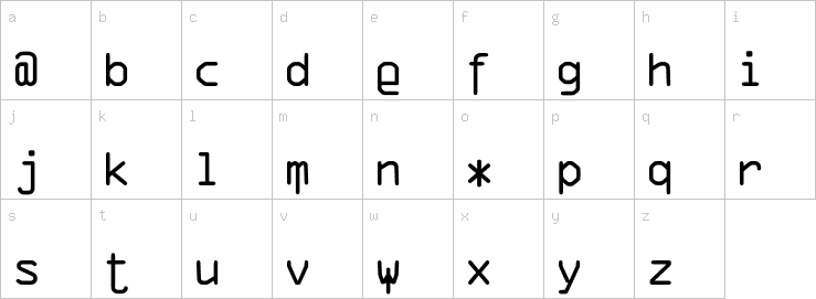 Lowercase characters