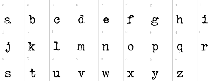 Lowercase characters