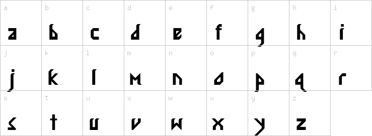 Lowercase characters