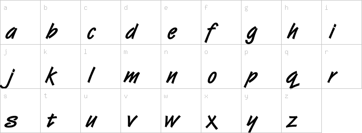 Lowercase characters