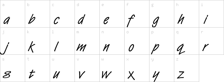 Lowercase characters