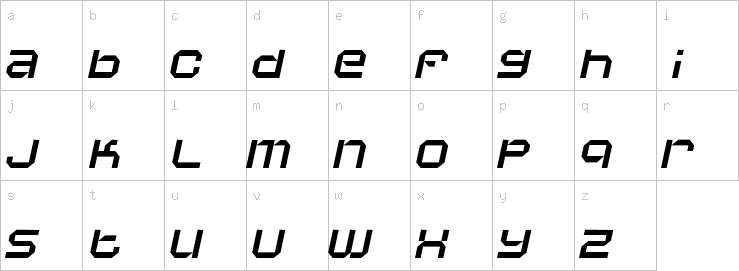 Lowercase characters