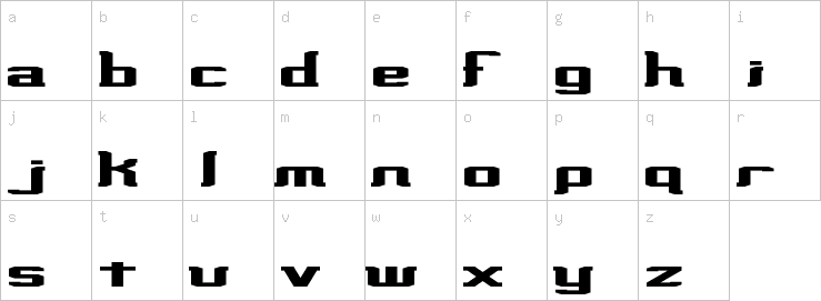 Lowercase characters