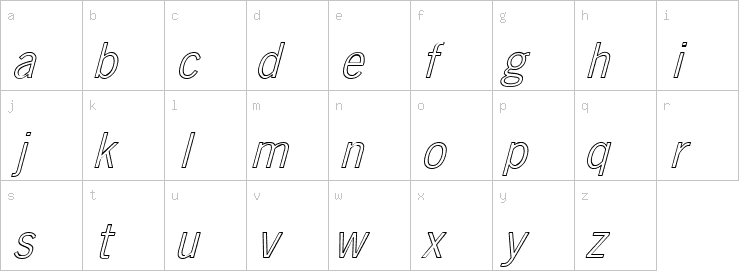 Lowercase characters