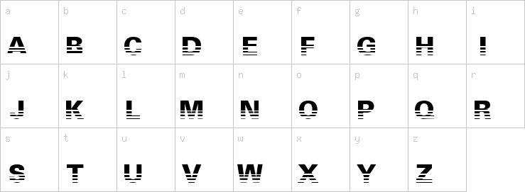 Lowercase characters