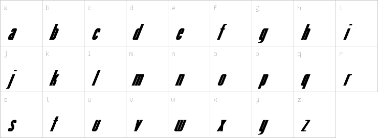 Lowercase characters