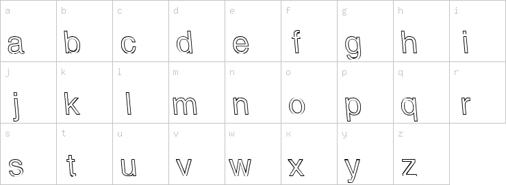 Lowercase characters